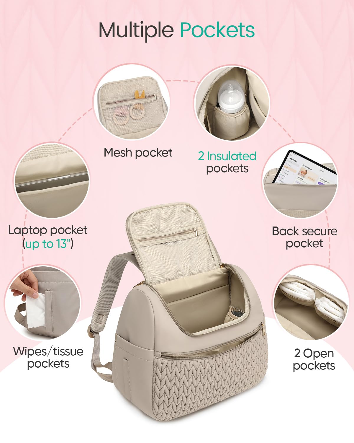 Breast Pump Bag for Spectra S1/S2 & Medela with Insulated Cooler