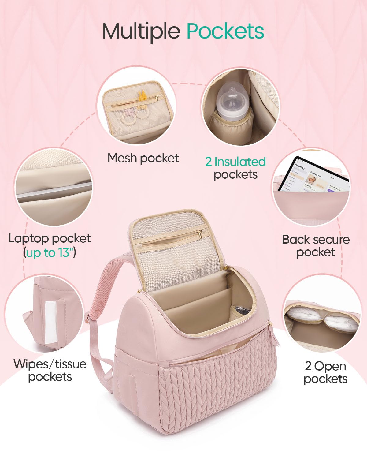 Breast Pump Bag for Spectra S1/S2 & Medela with Insulated Cooler