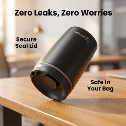 Insulated Travel Coffee Tumbler, Stainless Steel, Leak Proof, BPA Free, 12 oz (black)