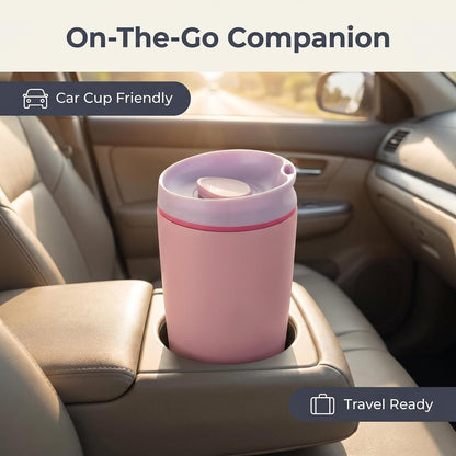 Insulated Travel Coffee Tumbler, Stainless Steel, Leak Proof, BPA Free, 12 oz (black)