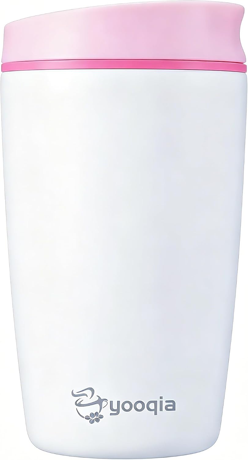 Insulated Travel Coffee Tumbler, Stainless Steel, Leak Proof, BPA Free, 12 oz (black)