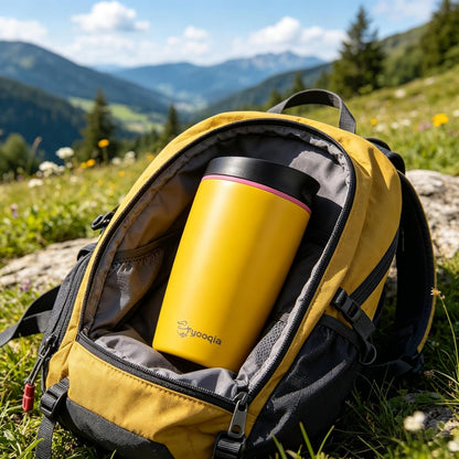 Insulated Travel Coffee Tumbler, Stainless Steel, Leak Proof, BPA Free, 12 oz (black)