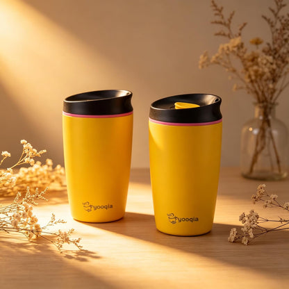 Insulated Travel Coffee Tumbler, Stainless Steel, Leak Proof, BPA Free, 12 oz (black)