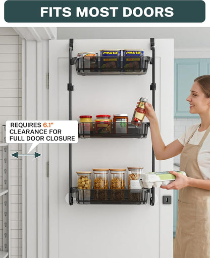Over the Door Organizer, 6-Tier Hanging Door Organizer White