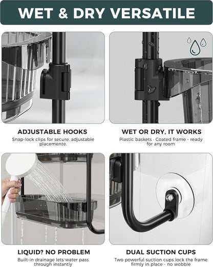 Over the Door Organizer, 6-Tier Hanging Door Organizer White