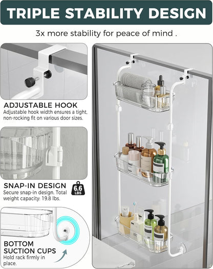 Over the Door Organizer, 6-Tier Hanging Door Organizer White