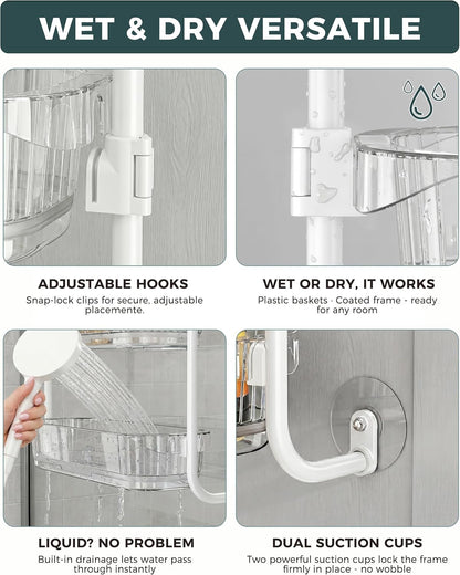 Over the Door Organizer, 6-Tier Hanging Door Organizer White