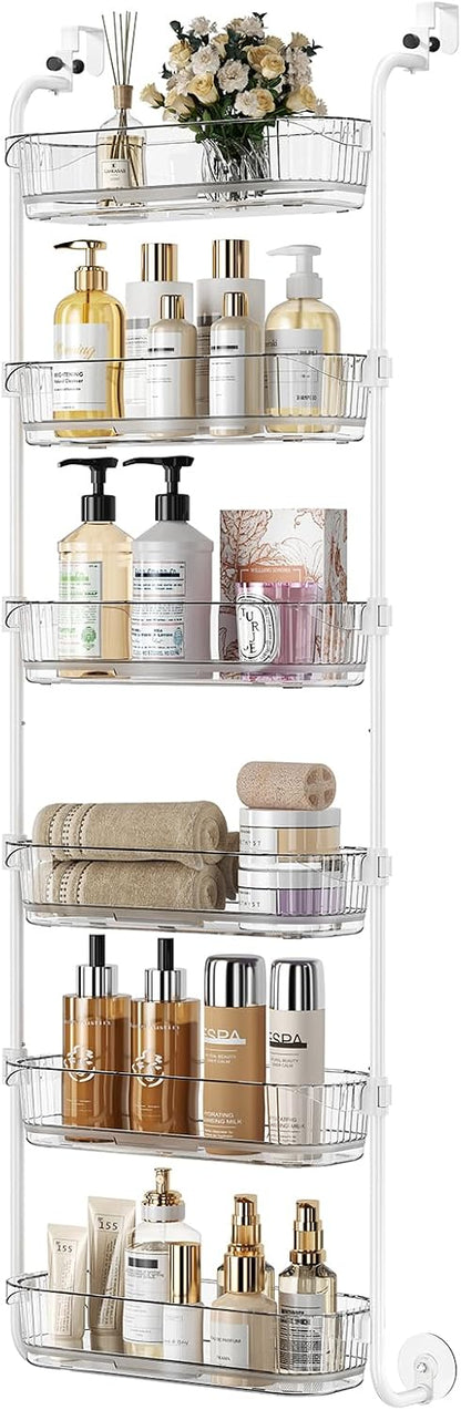 Over the Door Organizer, 6-Tier Hanging Door Organizer White