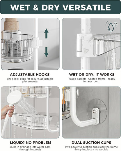 Over the Door Organizer, 6-Tier Hanging Door Organizer White