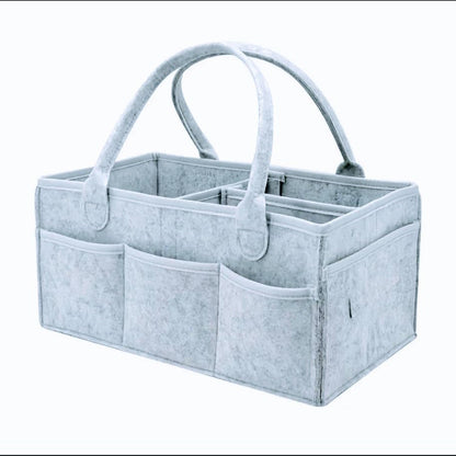 Everyday Baby Diaper Caddy organizer -Thick Heavy Duty Portable Nursery Storage Bin and Car Caddy Organizer - Felt Baby Diaper Bag for Storage with Handle –New Born Essentials Baby Gifts