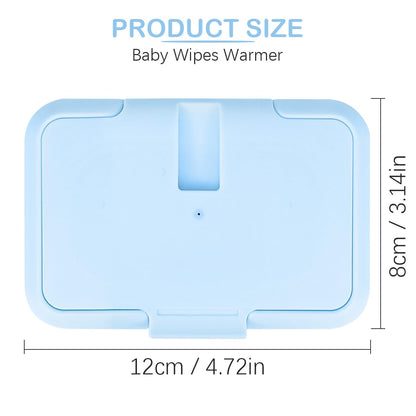 Baby Wipes Warmer Portable Baby Wet Wipes Dispenser Fast Heating Wipes Warmer for Home Car Travel （Blue）