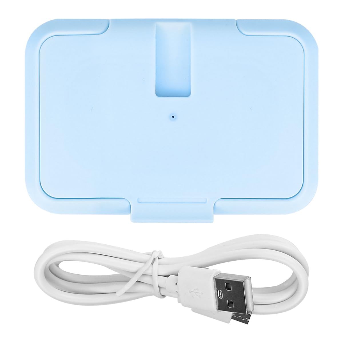 Baby Wipes Warmer Portable Baby Wet Wipes Dispenser Fast Heating Wipes Warmer for Home Car Travel （Blue）