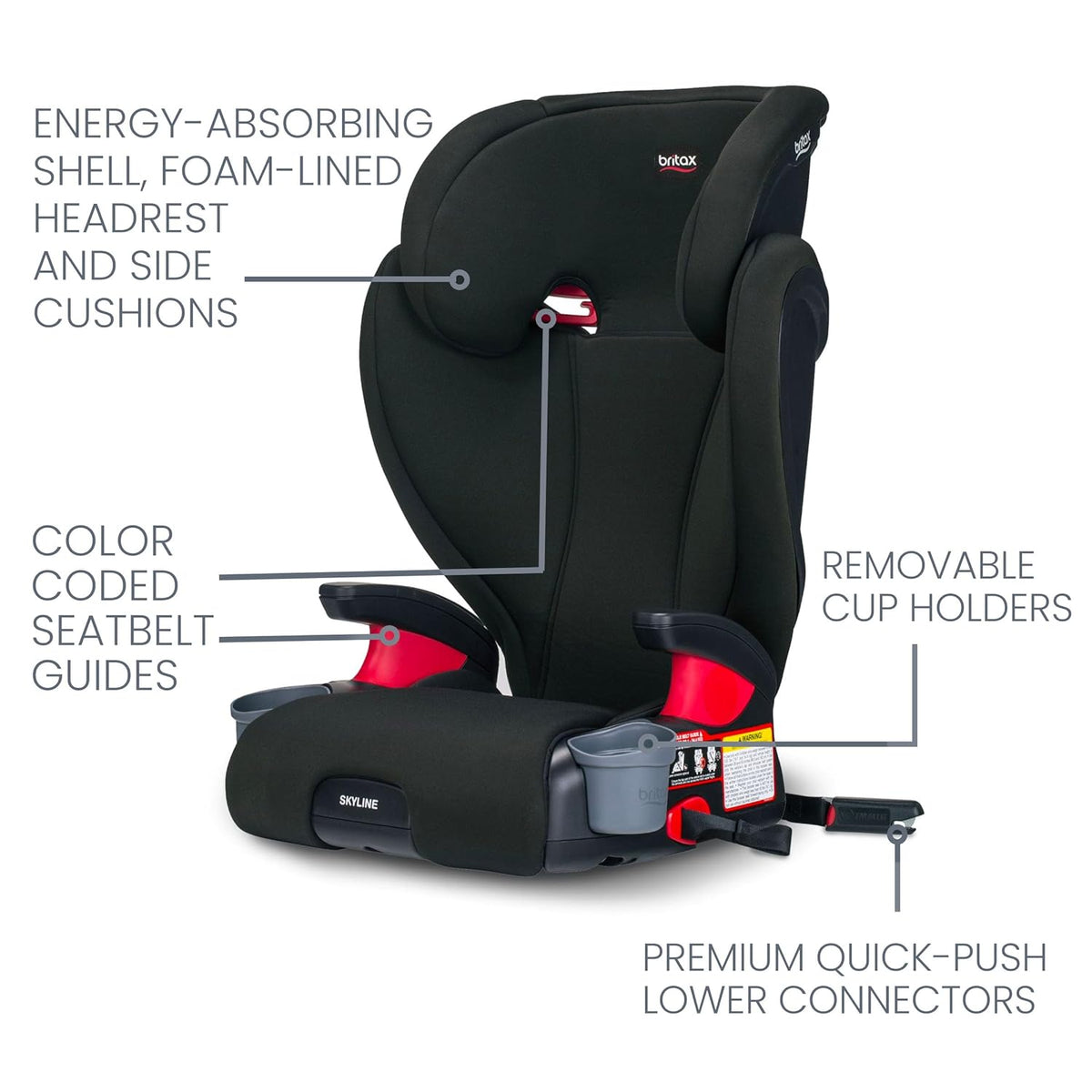 Skyline 2-Stage Belt-Positioning Booster Car Seat, Dusk - Highback and Backless Seat