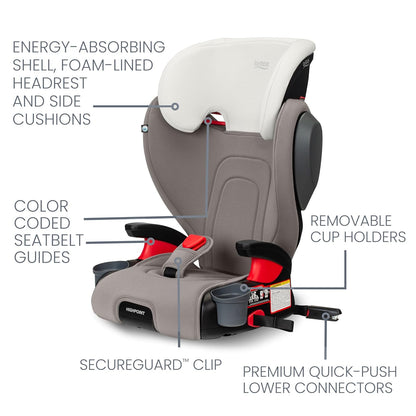 Skyline 2-Stage Belt-Positioning Booster Car Seat, Dusk - Highback and Backless Seat