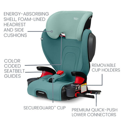 Skyline 2-Stage Belt-Positioning Booster Car Seat, Dusk - Highback and Backless Seat