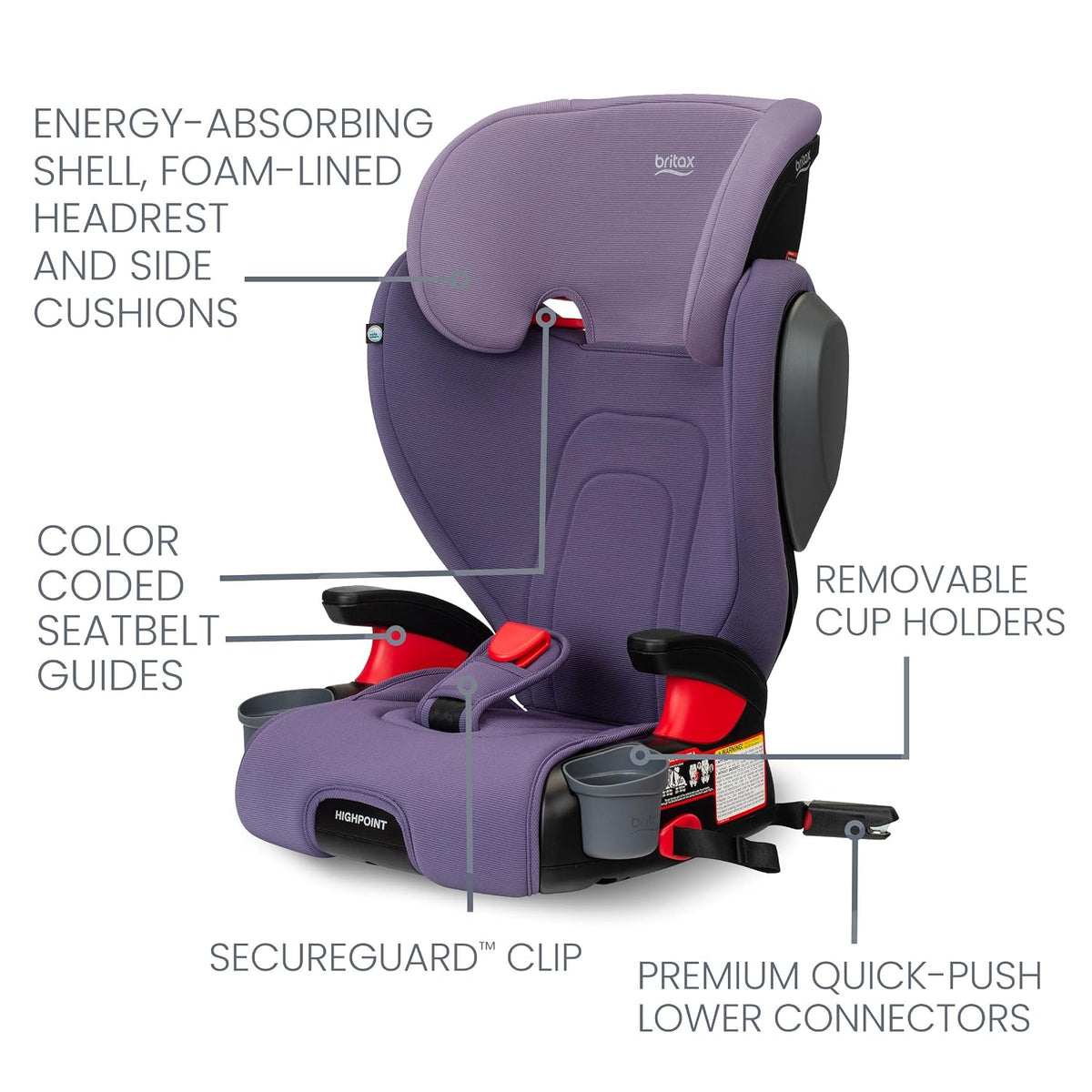 Skyline 2-Stage Belt-Positioning Booster Car Seat, Dusk - Highback and Backless Seat