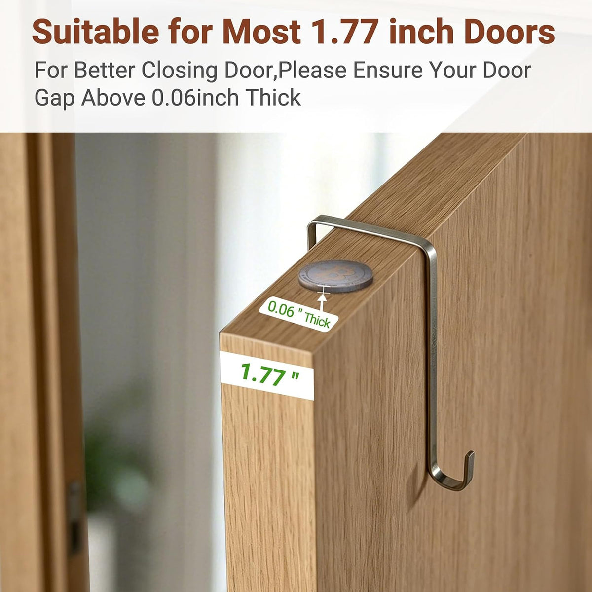 Over The Door Organizer 5 Pockets Hanging Behind Door Storage, White