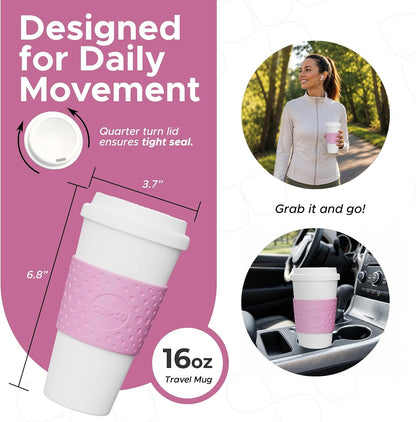 Acadia Travel Mug, 16 Ounce, Plum