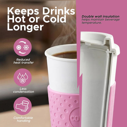 Acadia Travel Mug, 16 Ounce, Plum