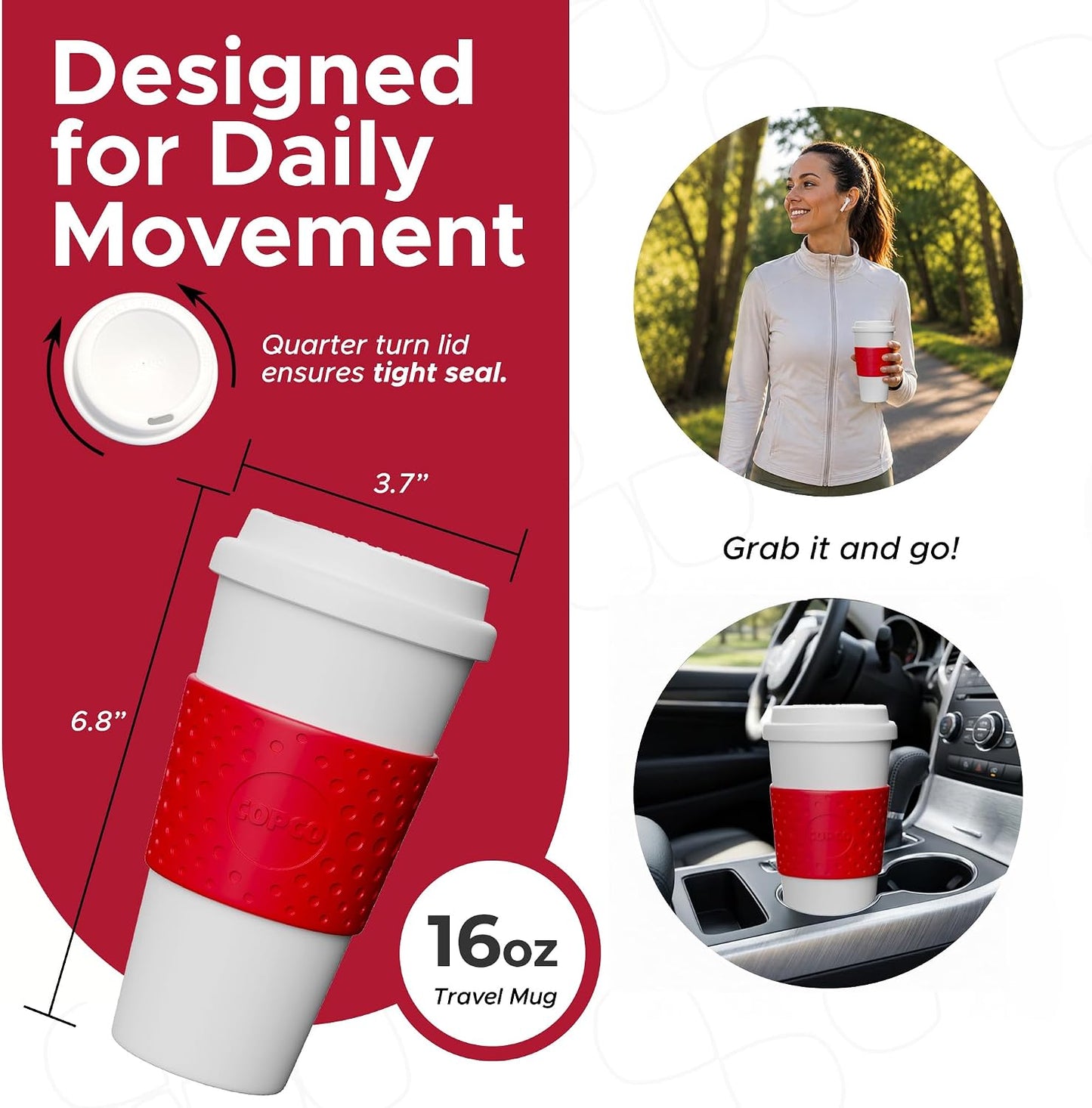 Acadia Travel Mug, 16 Ounce, Plum