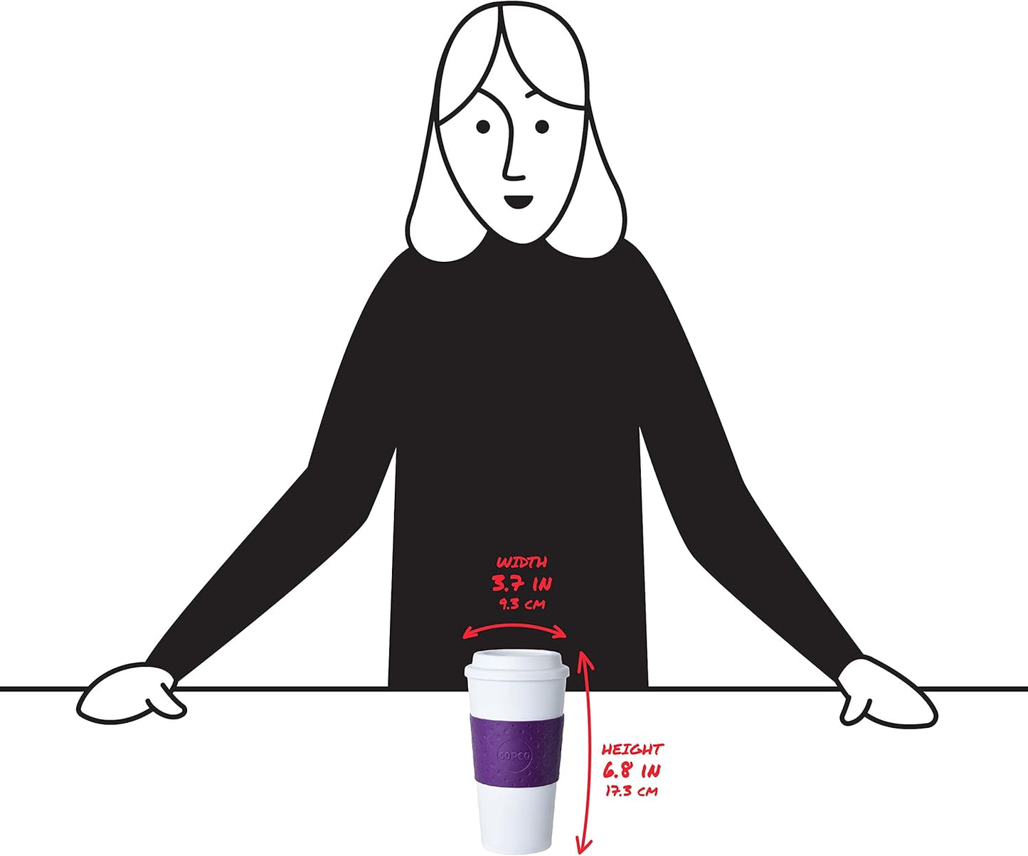 Acadia Travel Mug, 16 Ounce, Plum