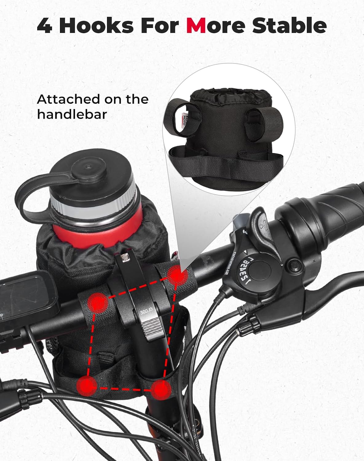 Large Bike Cup Holder, Bicycle Water Bottle Holder for Handlebar