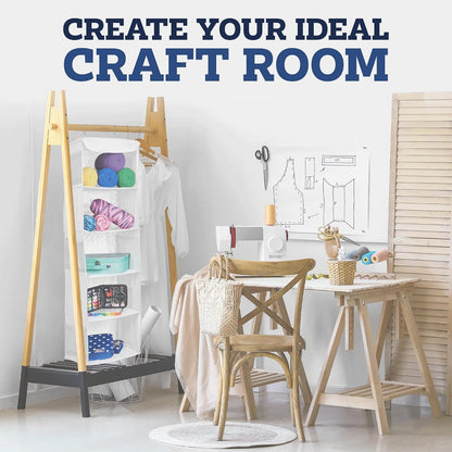 Hanging Closet Organizer, 5-Shelf - Hanging Storage Organizer Shelves for Clothes, Towels, Toys - College Dorm Room, Nursery, & Home Closet