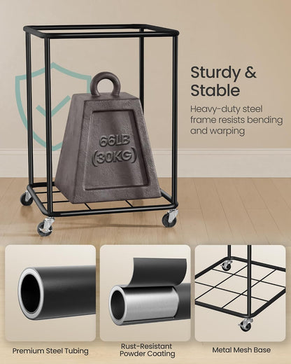 SONGMICS Laundry Basket with Wheels, Removable Liner Bag, 45 Gallon (170 L)