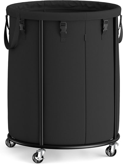 SONGMICS Laundry Basket with Wheels, Removable Liner Bag, 45 Gallon (170 L)
