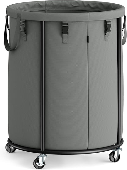 SONGMICS Laundry Basket with Wheels, Removable Liner Bag, 45 Gallon (170 L)