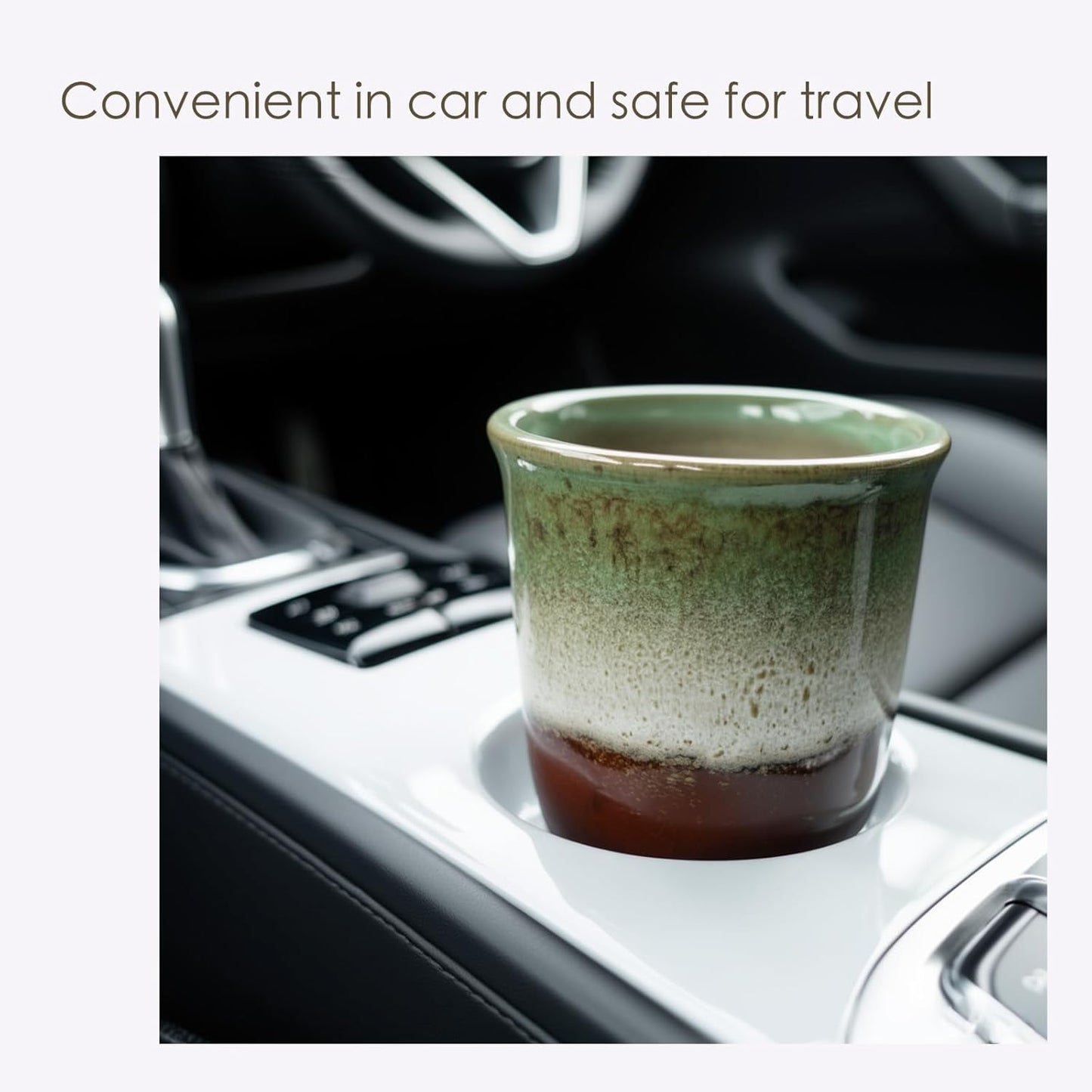 13oz Ceramic Coffee Mug with Lids 2 Sets, Travel Coffee Cup with Lids Leak-proof Fit Car Holder, Cute Mug Set w/Silicon Sleeve Microwavable Pb Cd Free, Gift for Congrate Birthday Wedding