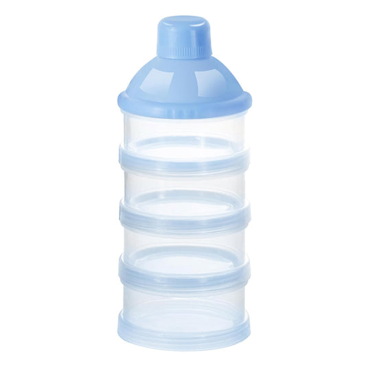 Formula Dispenser On The Go, 4 Compartments Stackable Formula Container for Travel, Baby Milk Powder Kids Snack Container, BPA Free ﻿