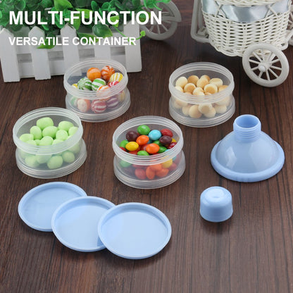 Formula Dispenser On The Go, 4 Compartments Stackable Formula Container for Travel, Baby Milk Powder Kids Snack Container, BPA Free ﻿