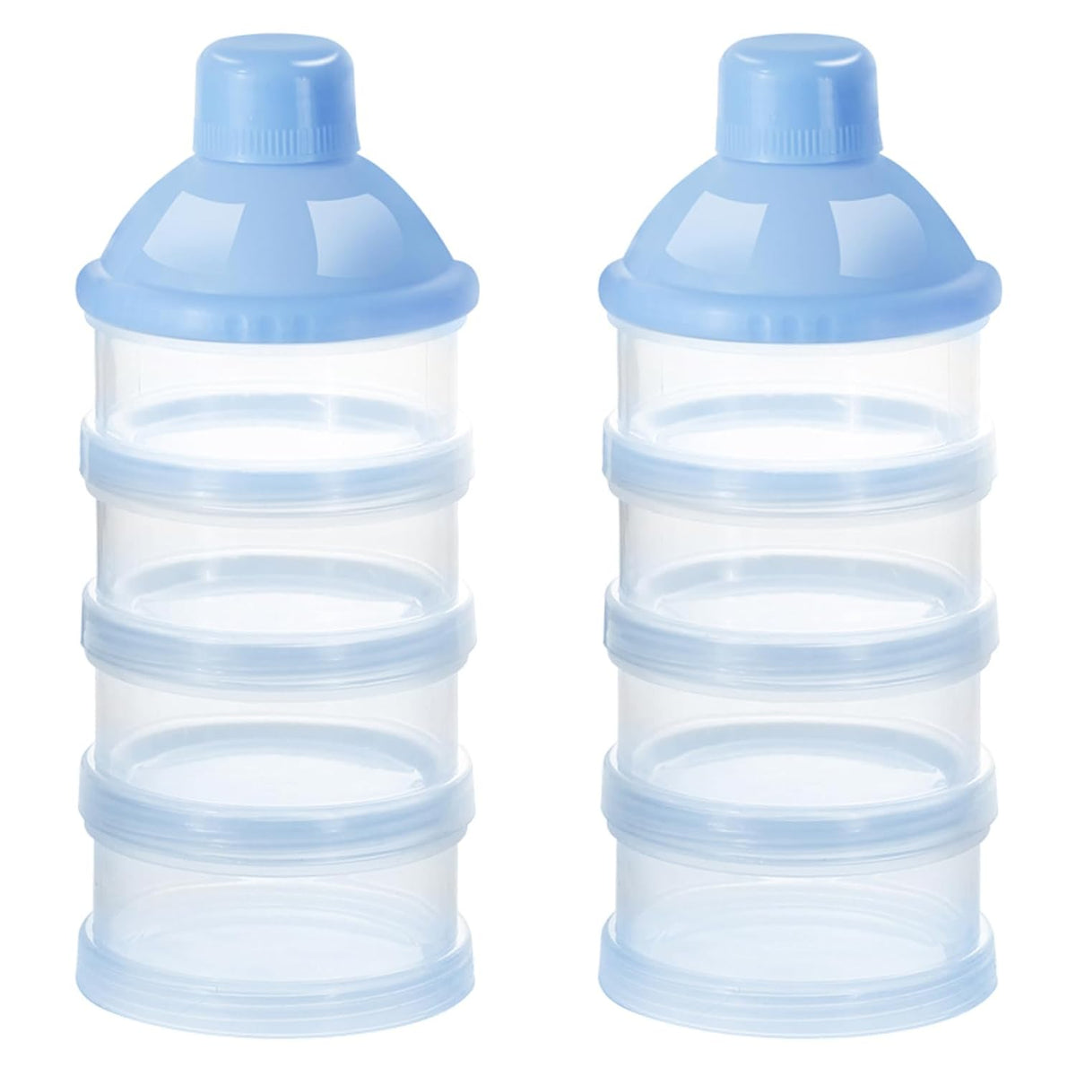 Formula Dispenser On The Go, 4 Compartments Stackable Formula Container for Travel, Baby Milk Powder Kids Snack Container, BPA Free ﻿