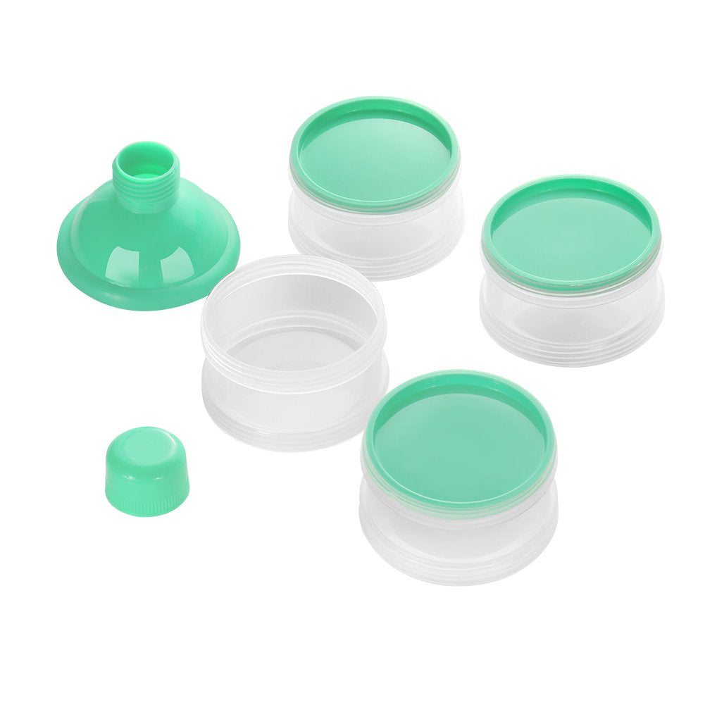 Formula Dispenser On The Go, 4 Compartments Stackable Formula Container for Travel, Baby Milk Powder Kids Snack Container, BPA Free ﻿