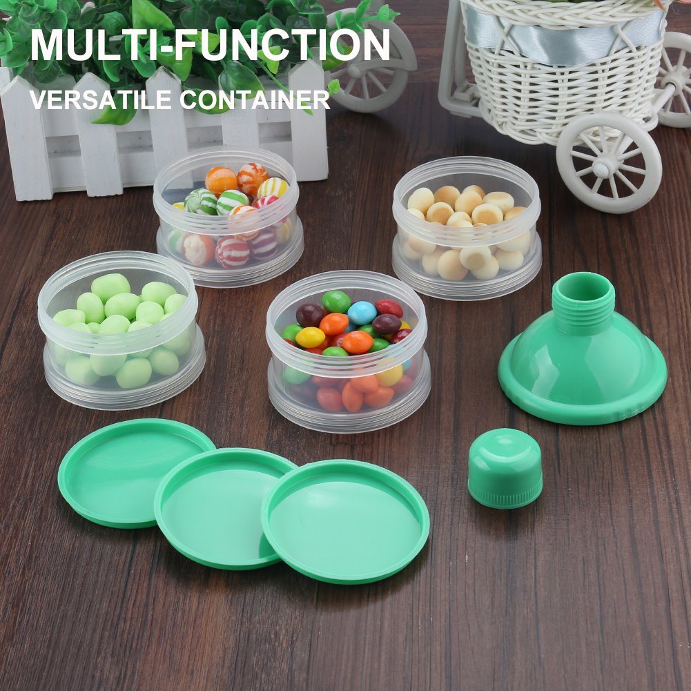 Formula Dispenser On The Go, 4 Compartments Stackable Formula Container for Travel, Baby Milk Powder Kids Snack Container, BPA Free ﻿
