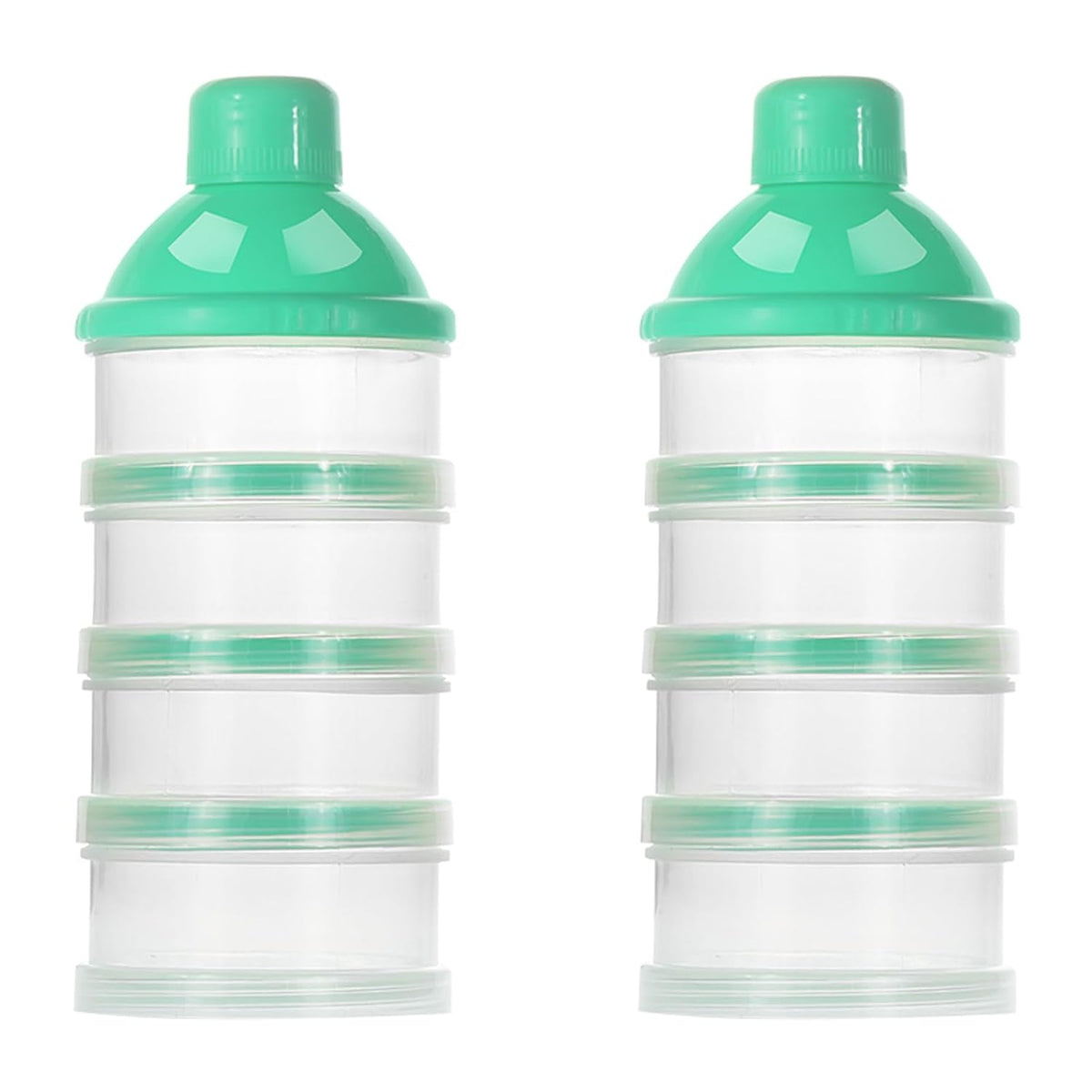 Formula Dispenser On The Go, 4 Compartments Stackable Formula Container for Travel, Baby Milk Powder Kids Snack Container, BPA Free ﻿