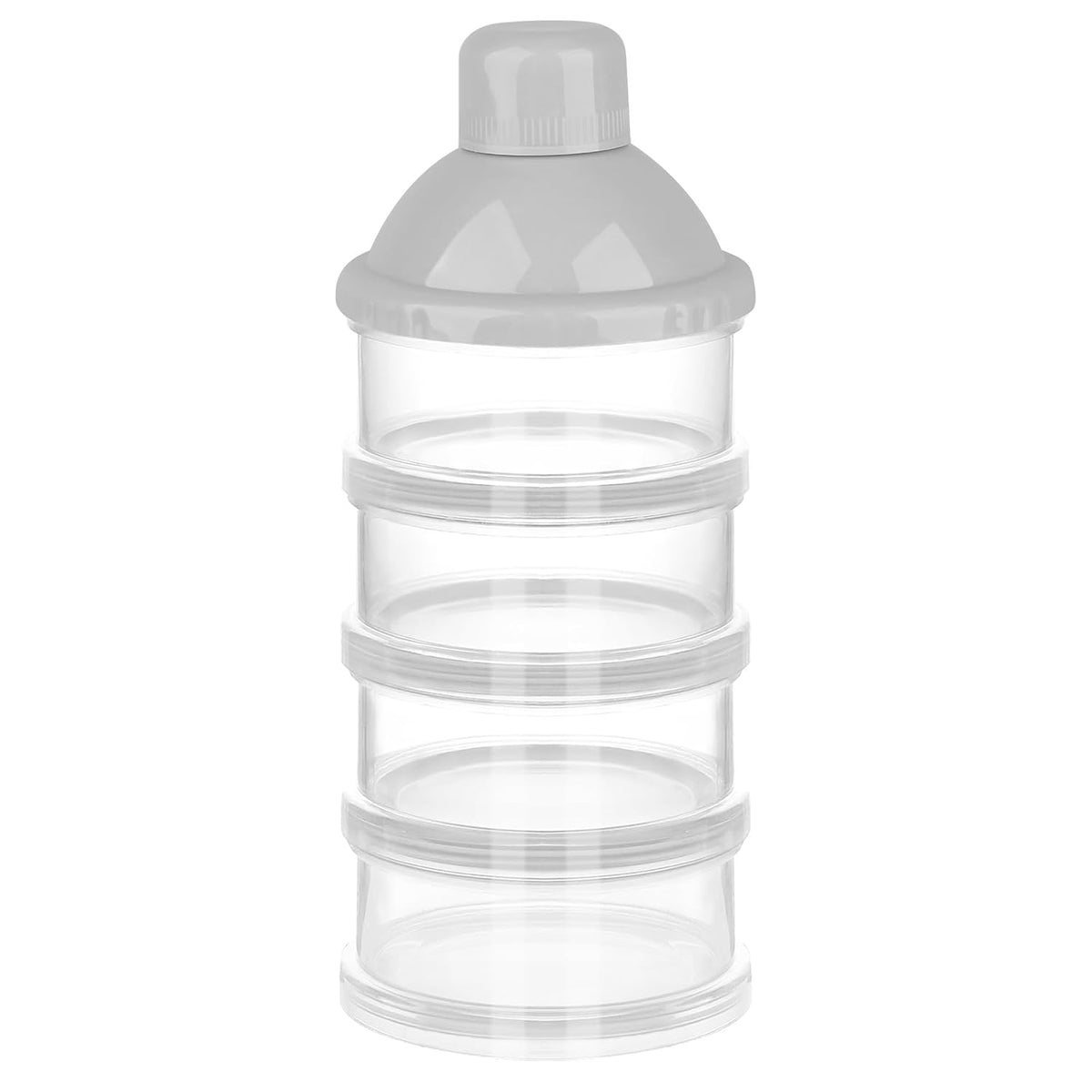 Formula Dispenser On The Go, 4 Compartments Stackable Formula Container for Travel, Baby Milk Powder Kids Snack Container, BPA Free ﻿