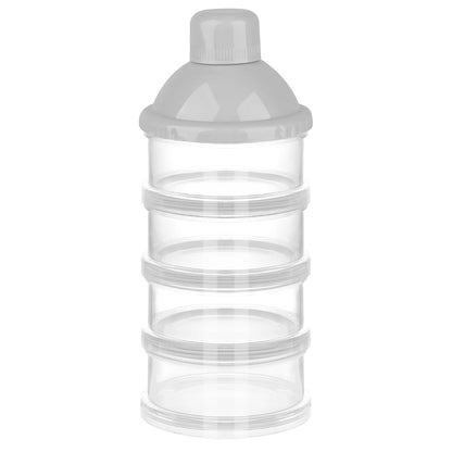 Formula Dispenser On The Go, 4 Compartments Stackable Formula Container for Travel, Baby Milk Powder Kids Snack Container, BPA Free ﻿
