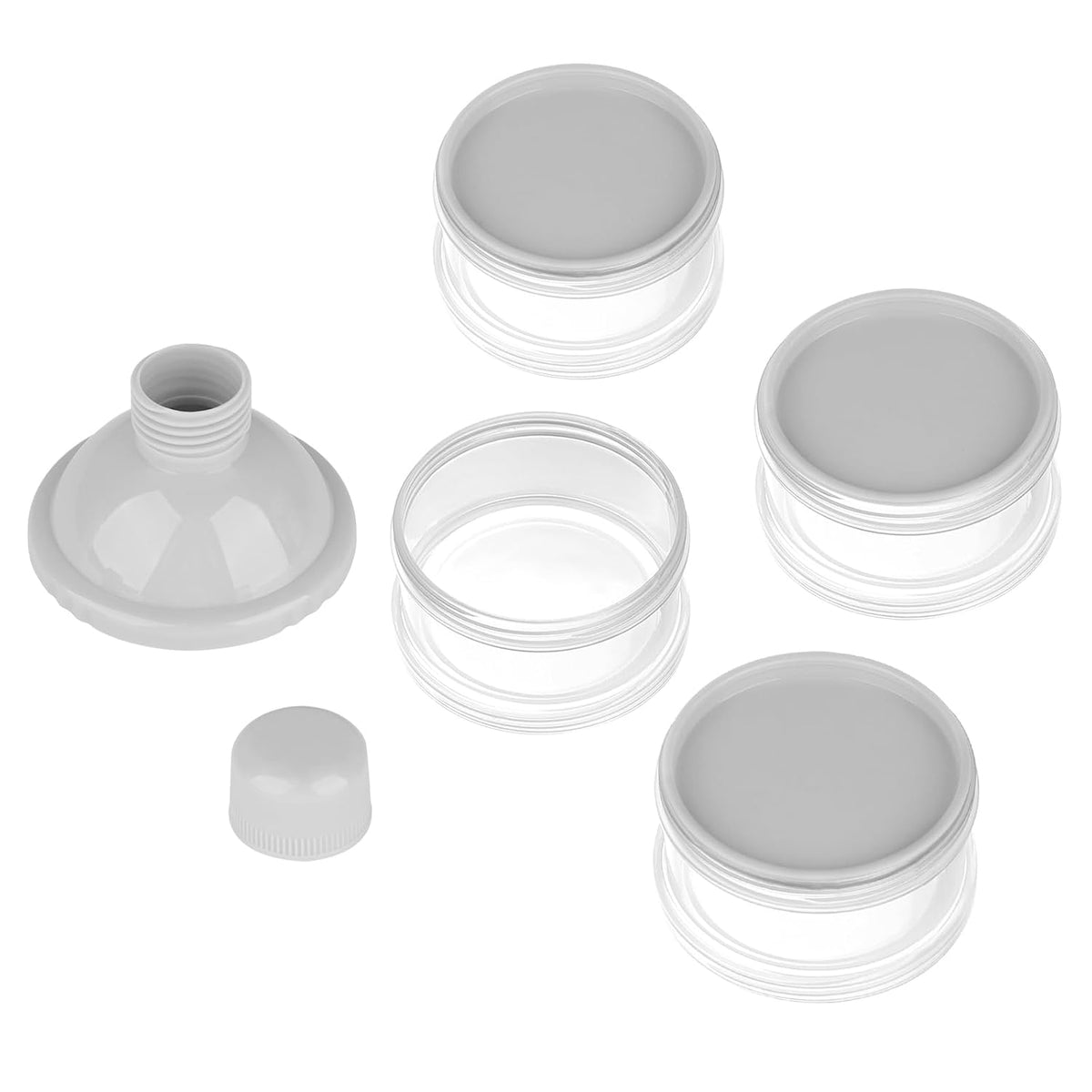 Formula Dispenser On The Go, 4 Compartments Stackable Formula Container for Travel, Baby Milk Powder Kids Snack Container, BPA Free ﻿