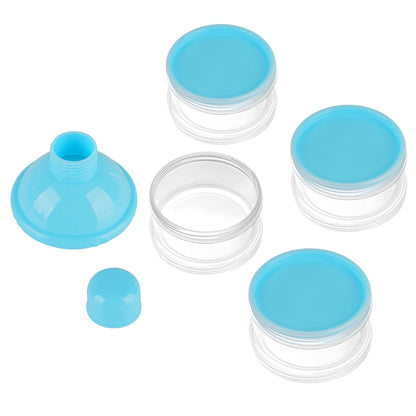 Formula Dispenser On The Go, 4 Compartments Stackable Formula Container for Travel, Baby Milk Powder Kids Snack Container, BPA Free ﻿