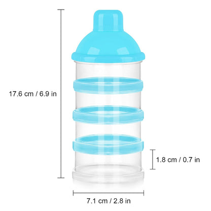 Formula Dispenser On The Go, 4 Compartments Stackable Formula Container for Travel, Baby Milk Powder Kids Snack Container, BPA Free ﻿