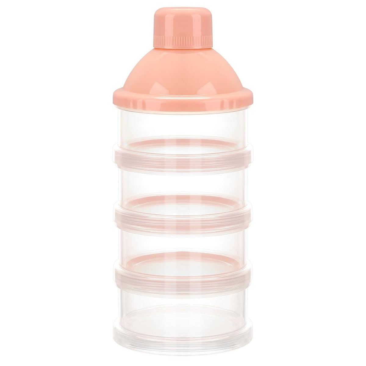Formula Dispenser On The Go, 4 Compartments Stackable Formula Container for Travel, Baby Milk Powder Kids Snack Container, BPA Free ﻿
