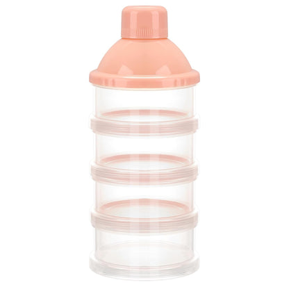 Formula Dispenser On The Go, 4 Compartments Stackable Formula Container for Travel, Baby Milk Powder Kids Snack Container, BPA Free ﻿