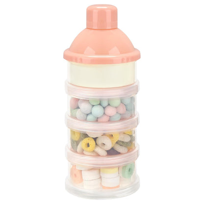 Formula Dispenser On The Go, 4 Compartments Stackable Formula Container for Travel, Baby Milk Powder Kids Snack Container, BPA Free ﻿