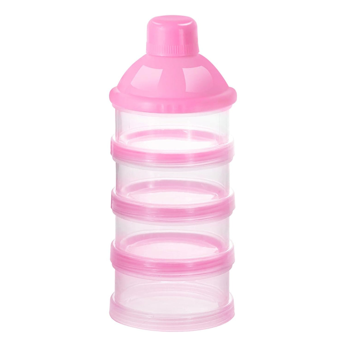 Formula Dispenser On The Go, 4 Compartments Stackable Formula Container for Travel, Baby Milk Powder Kids Snack Container, BPA Free ﻿