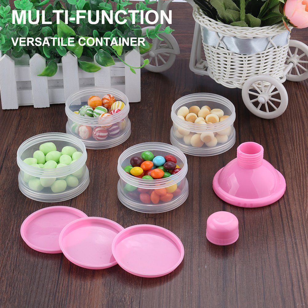Formula Dispenser On The Go, 4 Compartments Stackable Formula Container for Travel, Baby Milk Powder Kids Snack Container, BPA Free ﻿