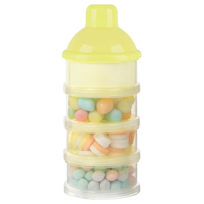 Formula Dispenser On The Go, 4 Compartments Stackable Formula Container for Travel, Baby Milk Powder Kids Snack Container, BPA Free ﻿