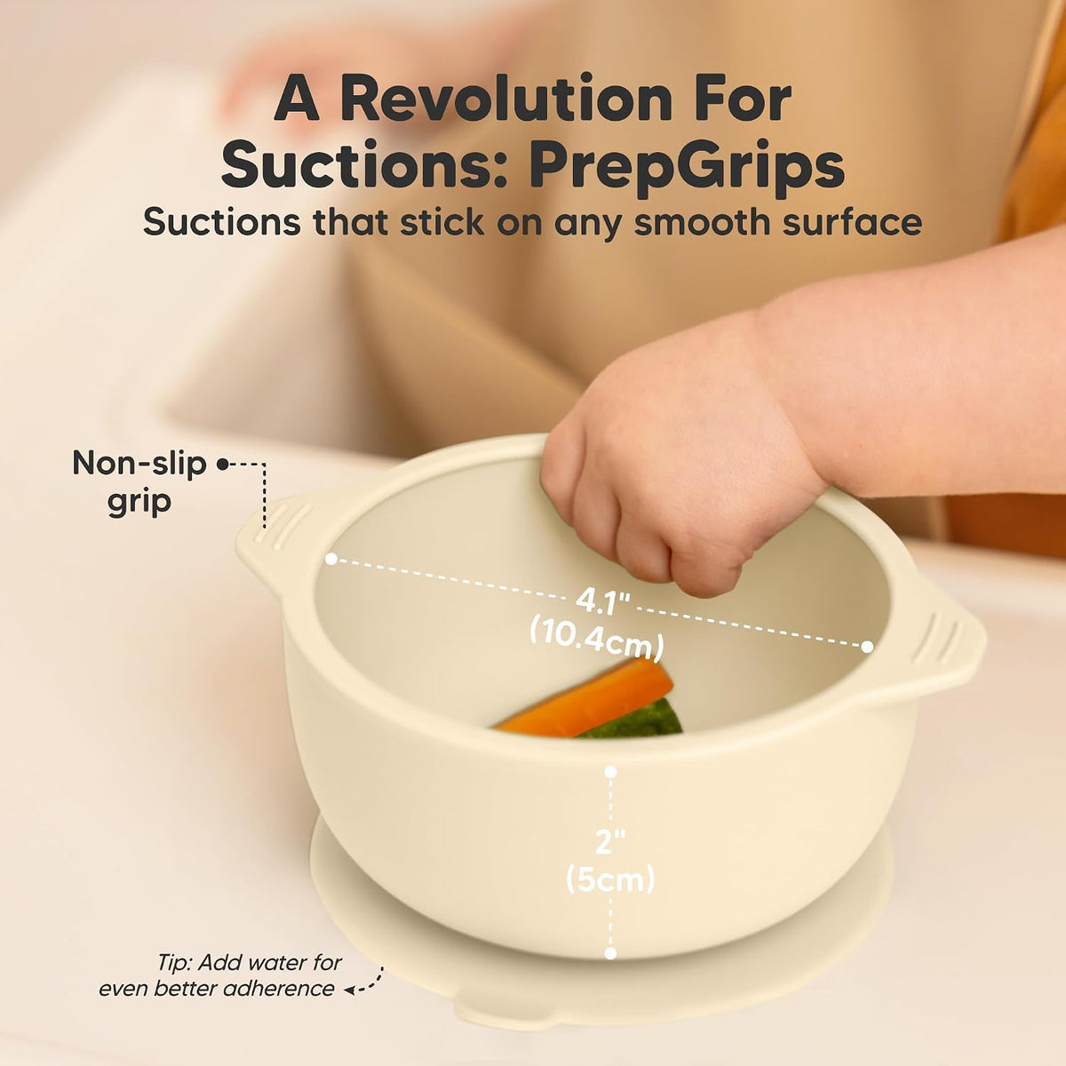 2-Pack Baby Bowls with Suctions, Lids, Silicone (Roseate)
