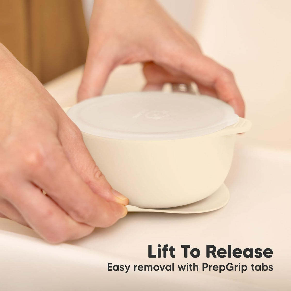 2-Pack Baby Bowls with Suctions, Lids, Silicone (Roseate)